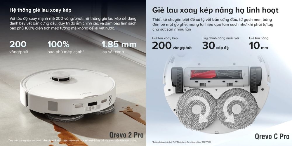 So sánh Qrevo C Pro và Qrevo 2 Pro: Trong cùng tầm giá, nên mua model nào? 16 So sánh Qrevo C Pro và Qrevo 2 Pro
